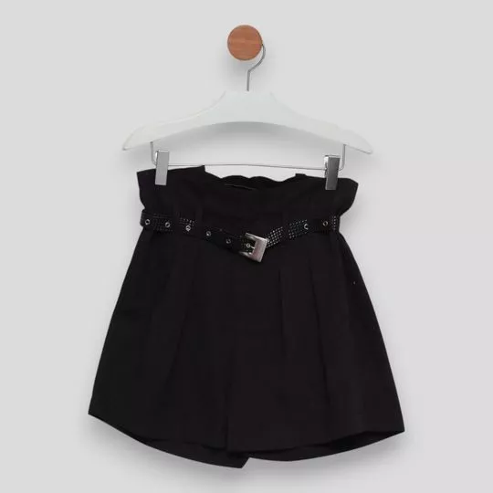 Short Com Cinto- Preto