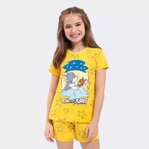 Pijama Tom & Jerry®<BR>- Amarelo & Preto<BR>- Veggi