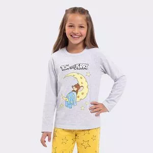 Pijama Tom & Jerry®<BR>- Cinza Claro & Amarelo<BR>- Veggi