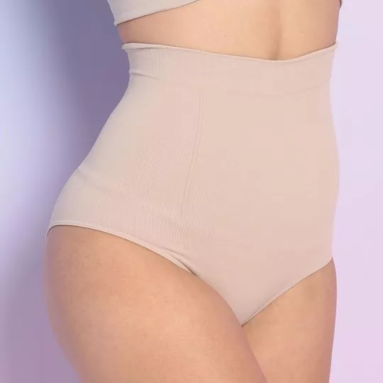 Calcinha Hot Pant Com Recortes- Bege Claro