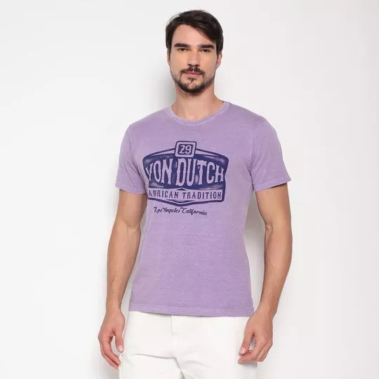 Camiseta Hombre Von Dutch Aaron A - Negra, Algodón Cómodo, Estilo Rebelde California