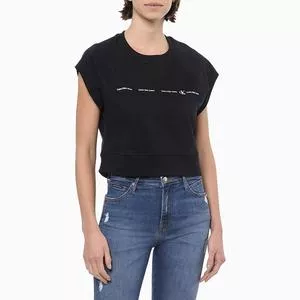 Camiseta Com Inscrições<BR>- Preto
