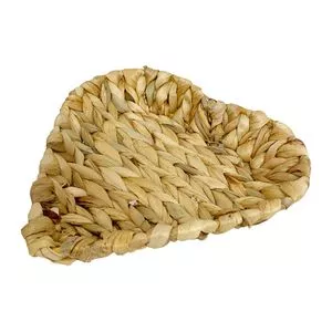 Cesta Coração<BR>- Bege Claro<BR>- 3,5x24x23cm
