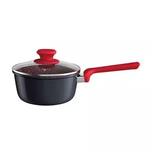Panela Colorstone<BR>- Preta & Vermelha<BR>- Ø18cm<BR>- Euro Homeware
