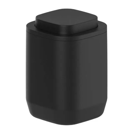 Porta-Algodão Aura- Preto- 11,5x8x8cm