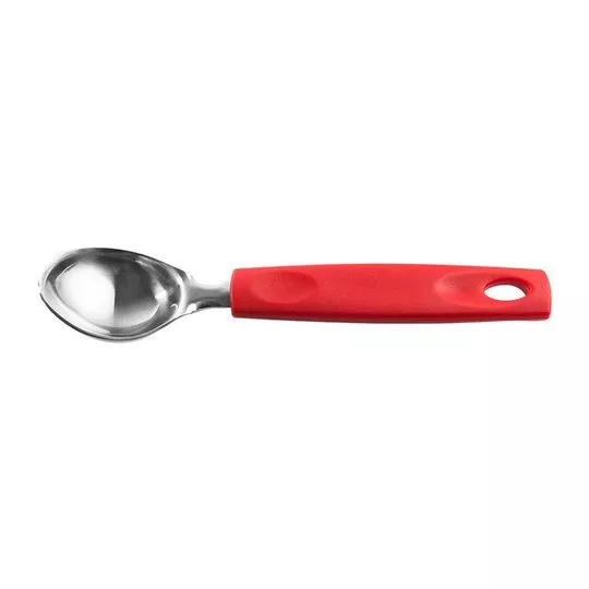 Colher Para Sorvete Asti- Inox & Vermelha- 19xxcm- BRINOX