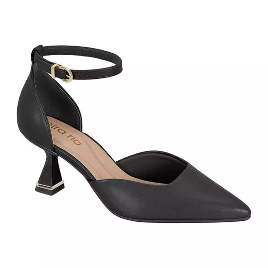 Scarpin Liso- Preto- Salto: 6cm