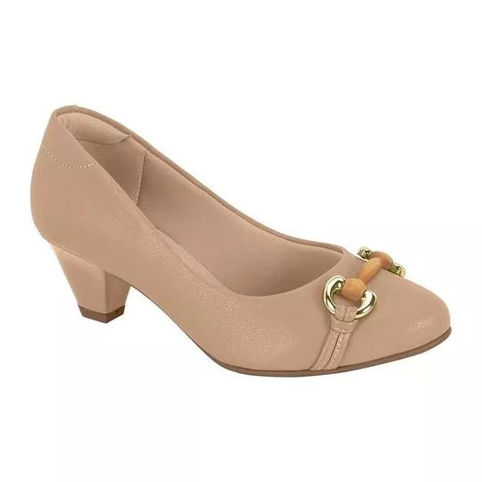 Sapato Com Aviamento- Rosê- Salto: 4cm