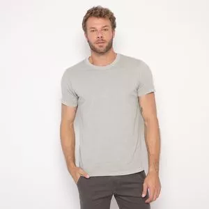 Camiseta Estonada<BR>- Cinza Claro