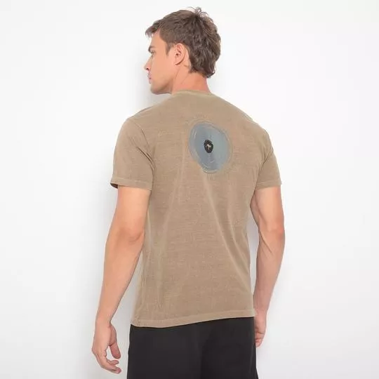 Camiseta Logo Da Marca- Taupe