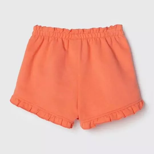 Short Com Babados- Laranja