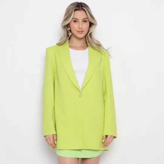Blazer Alfaiataria Alongado- Verde Limão