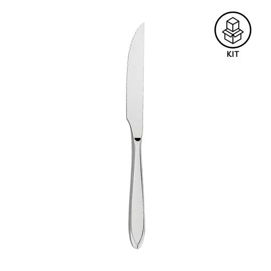 Jogo De Facas Para Churrasco Laguna- Inox- 3Pçs