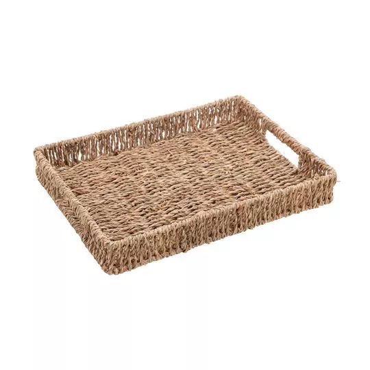 Bandeja Texturizada- Bege- 4x30x22cm-Wolff