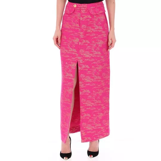 Saia Longa Com Fenda - Rosa - Amarante