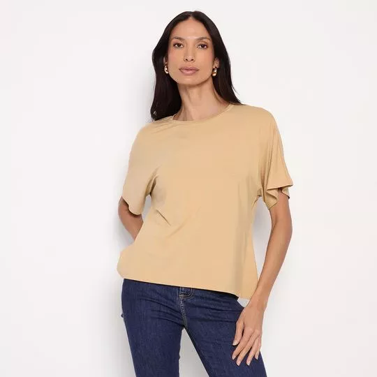 Blusa Lisa- Bege- Morena Rosa
