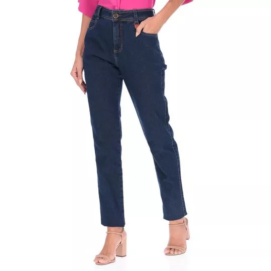 Calça Jeans Skinny- Azul Marinho- MARIA VALENTINA