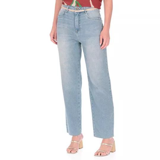 Calça Jeans Reta- Azul Claro- ZINCO