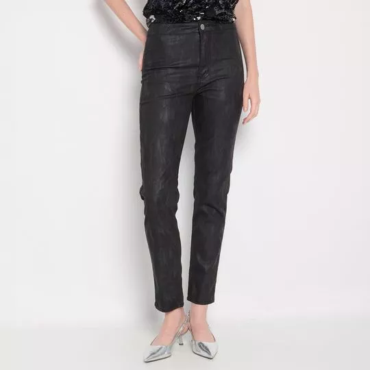 Calça Skinny Com Bolsos- Preta- Morena Rosa