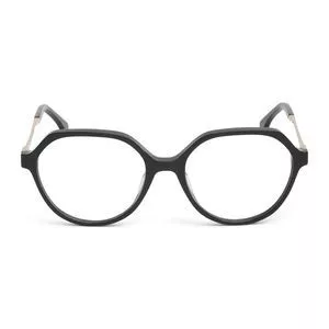 Armação Arredondada Para Óculos De Grau<BR>- Preta<BR>- 4x8x16cm