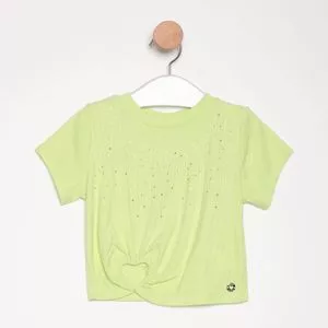 Blusa Canelada Com Termocolantes<BR>- Verde Neon<BR>- PETIT CHERIE
