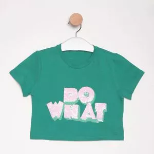 Camiseta Do What<BR>- Verde Escuro<BR>- PETIT CHERIE