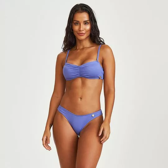 Biquíni Sem Alça Com Tanga- Roxo