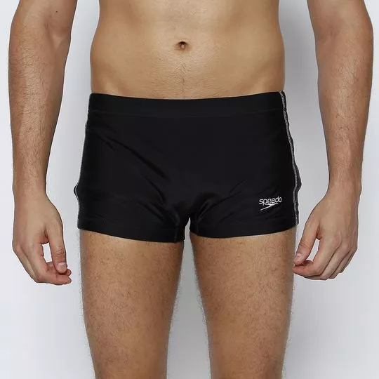 Sunga Contrast Lycra®- Preta & Cinza