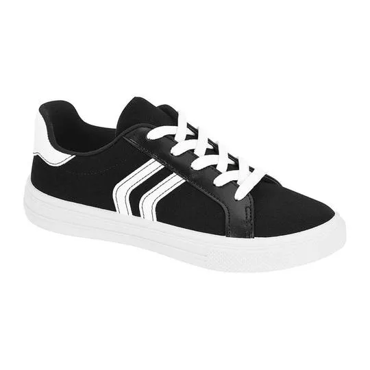 Tênis Plataforma- Preto & Branco- Moleca