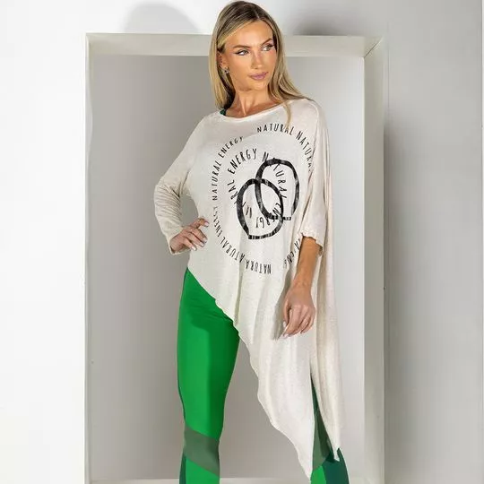 Blusa Com Linho- Off White