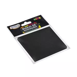 Bloco De Recado Autoadesivo<BR>- Preto<BR>- 50 Folhas<BR>- 7,6x7,6cm<BR>- BRW