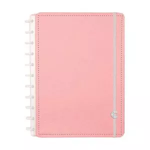 Caderno Inteligente Pastel Em Couro<BR>- Rosa Claro<BR>- 80 Folhas<BR>- Pautada<BR>- 29x23x2,3cm<BR>- CADERNO-INTELIGENTE