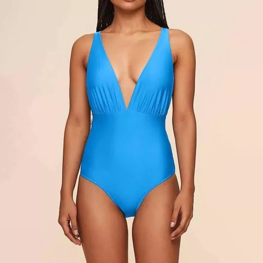 Body Com Recorte- Azul