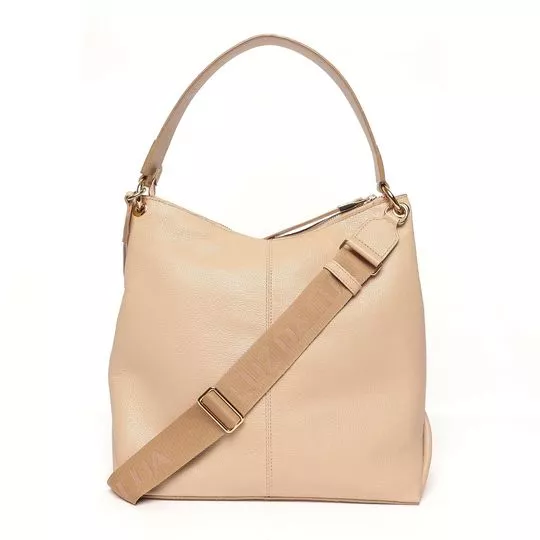 Bolsa Tote Com Recorte- Bege Claro- Luz da Lua