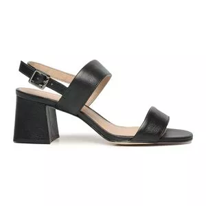 Sandália Com Tira<BR>- Preta<BR>- Salto: 6cm<BR>- Luz da Lua