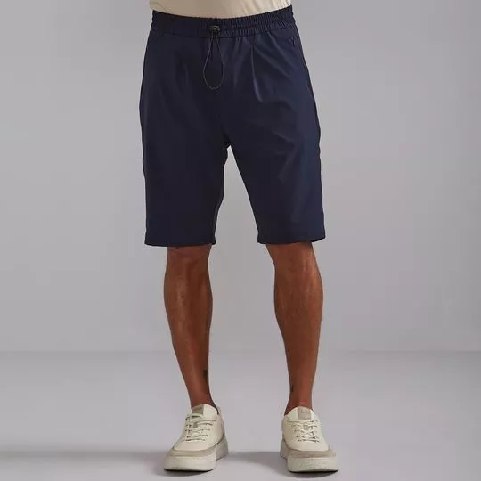 Bermuda Com Bolsos- Azul Marinho