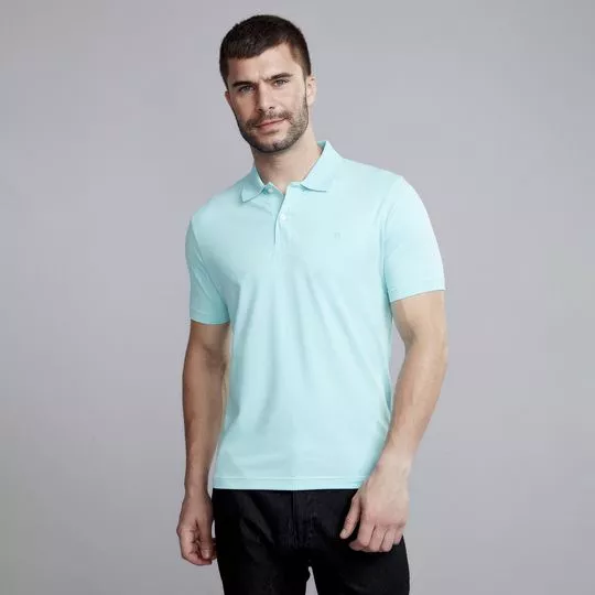 Polo Slim Fit- Azul Claro