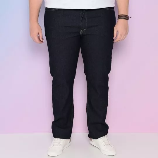 Calça Jeans Regular Fit- Preta