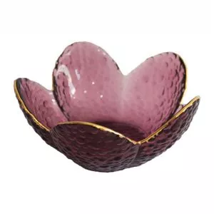 Porta-Vela Brisa Flor Gold<BR>- Rosa Escuro & Dourado<BR>- 5,7xØ12cm<BR>- We Design