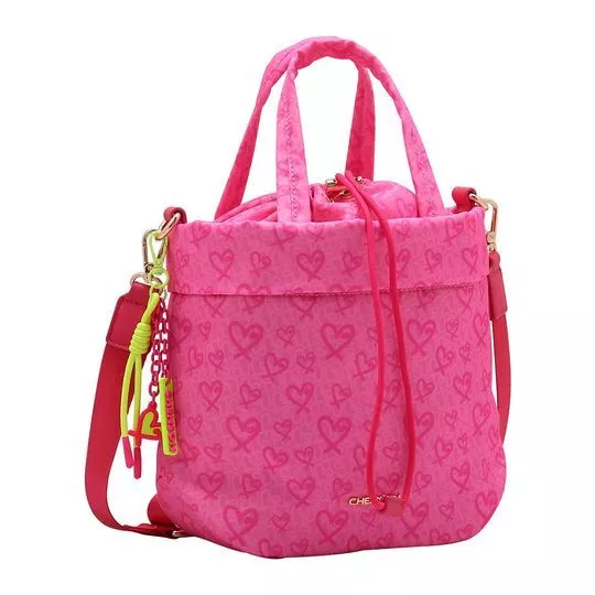 Bolsa Saco Corações- Pink