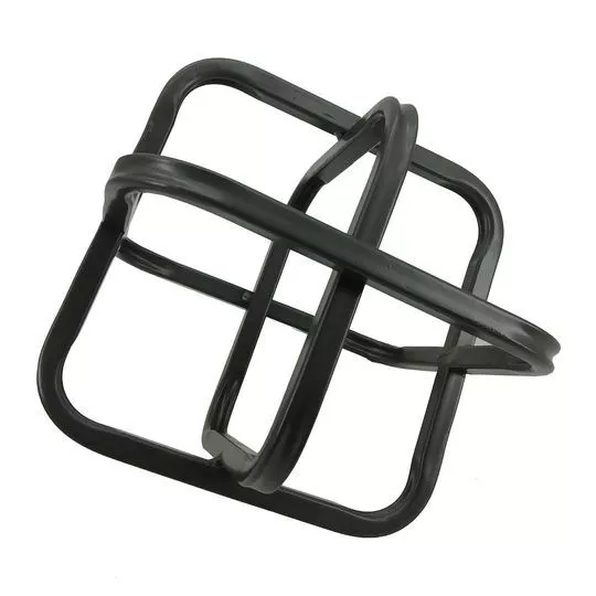 Peça Decorativa Geométrica- Cinza Escuro- 22x22x22cm- Btc Decor