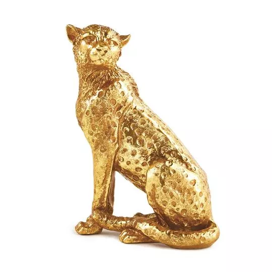 Leopardo Decorativo- Dourado- 20x15x9cm- Mart