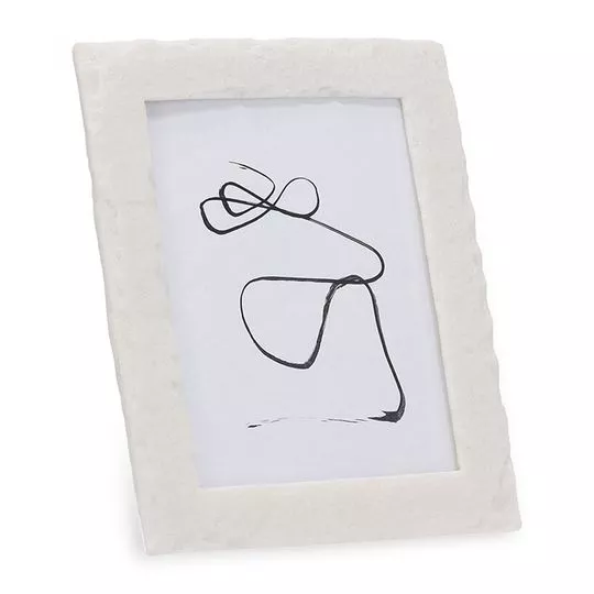 Porta-Retrato Com Relevos- Off White- 25,5x20,5x1cm - Mart