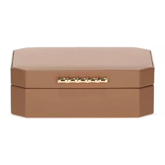 Caixa Decorativa- Marrom Claro- 7,5x22x17,5cm - Mart