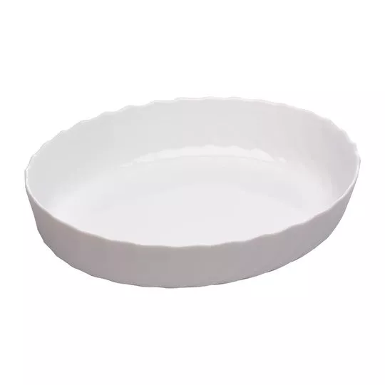 Travessa Oval Trianon- Branca- 6x32x24,5cm- Wolff