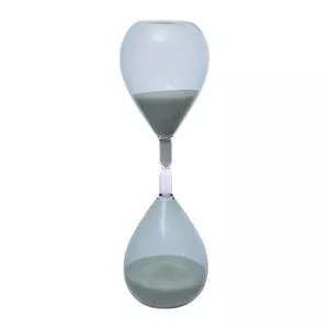 Ampulheta<BR>- Incolor & Cinza Claro<BR>- BTC Decor