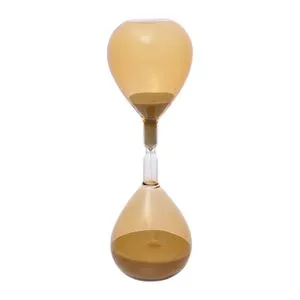 Ampulheta<BR>- Incolor & Laranja Claro<BR>- BTC Decor