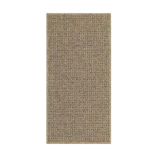 Tapete Para Banheiro New Boucle- Amarelo Claro & Marrom Escuro- 100x50cm- Tapete São Carlos