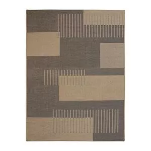 Tapete Sarja<BR>- Bege Escuro & Cinza Escuro<BR>- 100x50cm