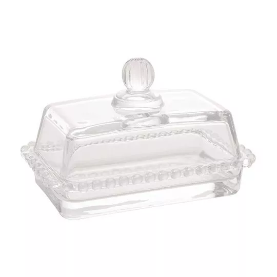 Manteigueira Com Tampa Pearl- Cristal- 17x10,5x10cm- Wolff